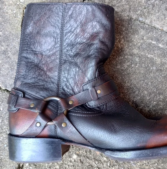 FRYE Mens Riley Harness Back Boot Brown Size 9.5 - Picture 11 of 14